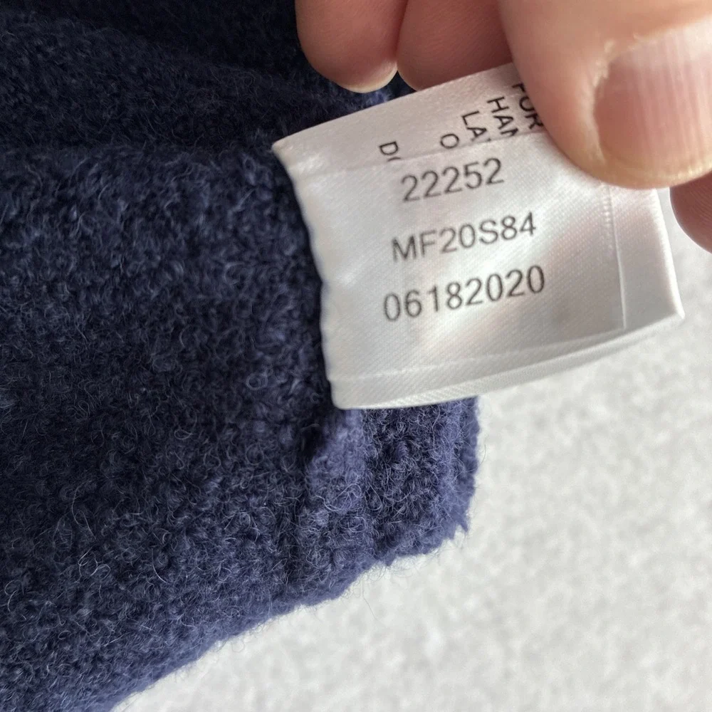 Peter Millar Mens Navy Merino Wool Blend Raglan Sweater 2XL XXL Preppy Yak